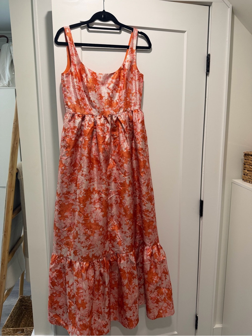 Hutch Orange and White Floral Maxi Dress
